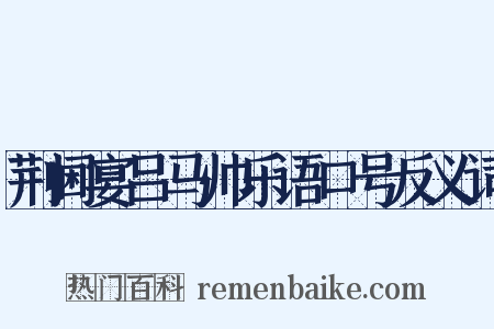荆阃宴吕马帅乐语口号反义词是什么意思的图片